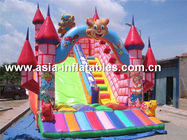 Customized Inflatable Dry Slide In Teddy Bear Design For Sale