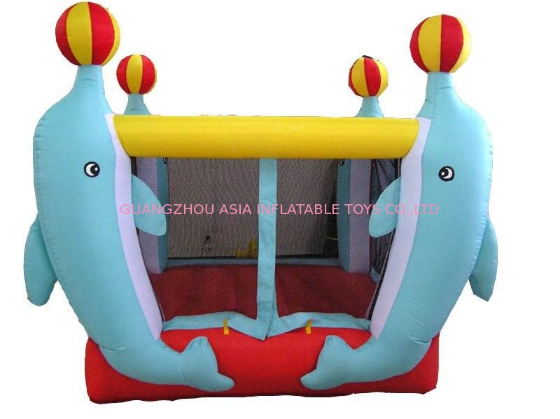 3.5ml Inflatable Amusement Park With Mini Dolphin For Entermainment