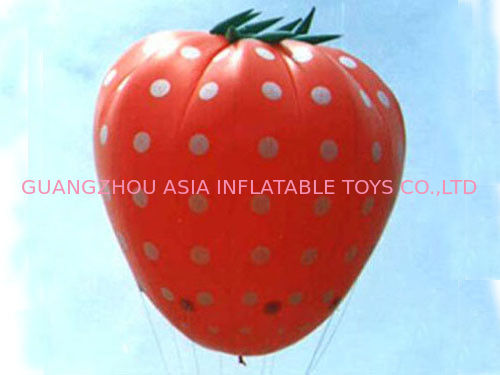 Red stawberry with dots inflatable helium balloon