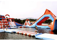 0.6 - 0.9mm PVC Inflatable Floating Water Park With Printing Logo