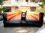 Inflatable Amusement Park With Orange Two Lanes For Children And Adult