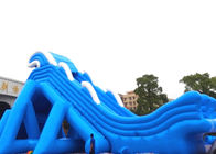 Crazy Blue Inflatable Dragon Theme Dry And Wet Slide With PVC Material
