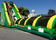 Commercial Giant Inflatable Dry And Wet Slide For Adult / Dual Lane Inflatable Slip N Slide