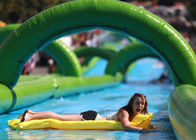 Outdoor Inflatable Slide The City Huge Water Slide 2 Lanes Quadruple Stitching
