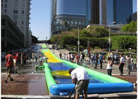Durable PVC Tarpaulin Giant Inflatable Slide / 1000 Foot Slip N Slide For Children