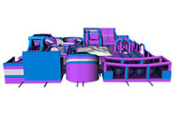 Custom Purple Gigantic Inflatable Theme Park / Kids Trampoline Park