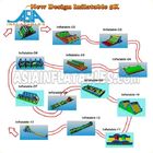 High Security Inflatable Challenge Obstacle Course With Logo CE ROHS