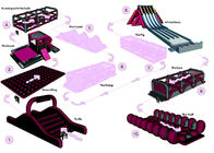 Fire Proof Inflatable Obstacle Challenges For Playground , Amusement Park
