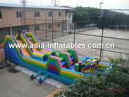 Extreme Inflatable Obstacle Challenge Games With Slide For Park Rental