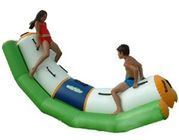 Green And White Single Water Totter Inflatable Water Sports For 4 People