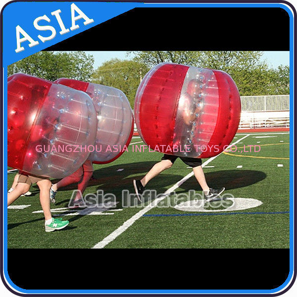 100% PVC Inflatable Bumper Ball ,  Half Red Bubble Soccer , Loopy Balls , Soccer Bubble Balls