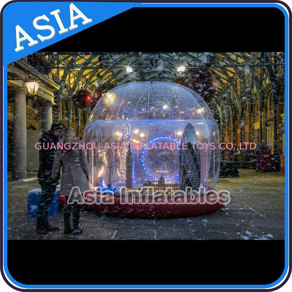 Durable Human Inflatable Snow Globe / Inflatable Tent For Chirstmas
