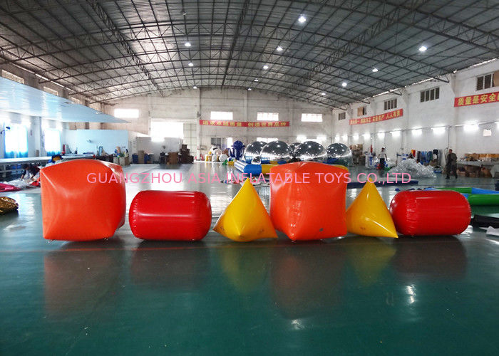 Triangle ,  Cube Shape and Cylinder shape of Inflatable Buoy On Sale For Water Games