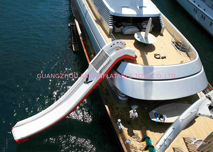 Cheap Price Giant Inflatable Water Spots ,  Inflatable Curved Yacht Boat Slide