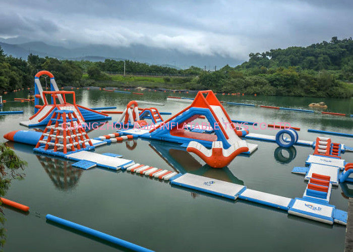 0.6 - 0.9mm PVC Inflatable Floating Water Park With Printing Logo
