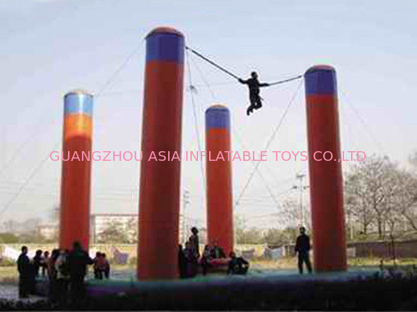 Inflatable Amusement Park With Bungee Trampoline For Parks / Backyard