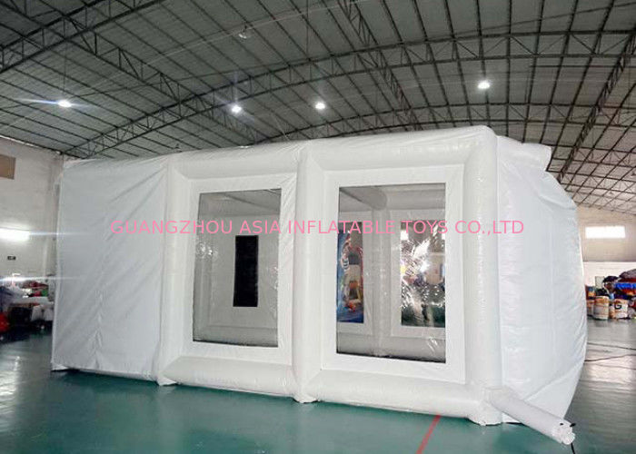 Fireproof Mobile Inflatable Paint Tent For Car Repair / Blow Up Spray Booth