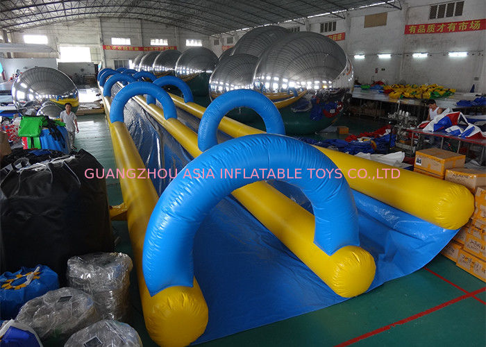 Giant Inflatable Water Slide With 0.55mm ~ 0.90mm PVC Tarpaulin Material