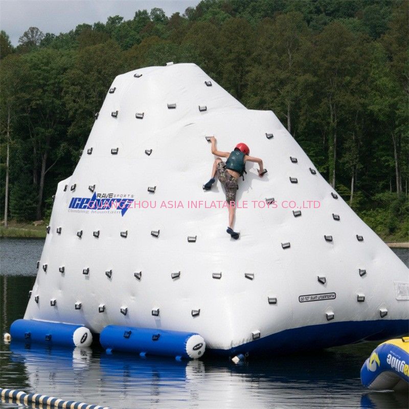 Funny Inflatable Water Iceberg / 0.9mm PVC Tarpaulin Plato Water Jumping Games