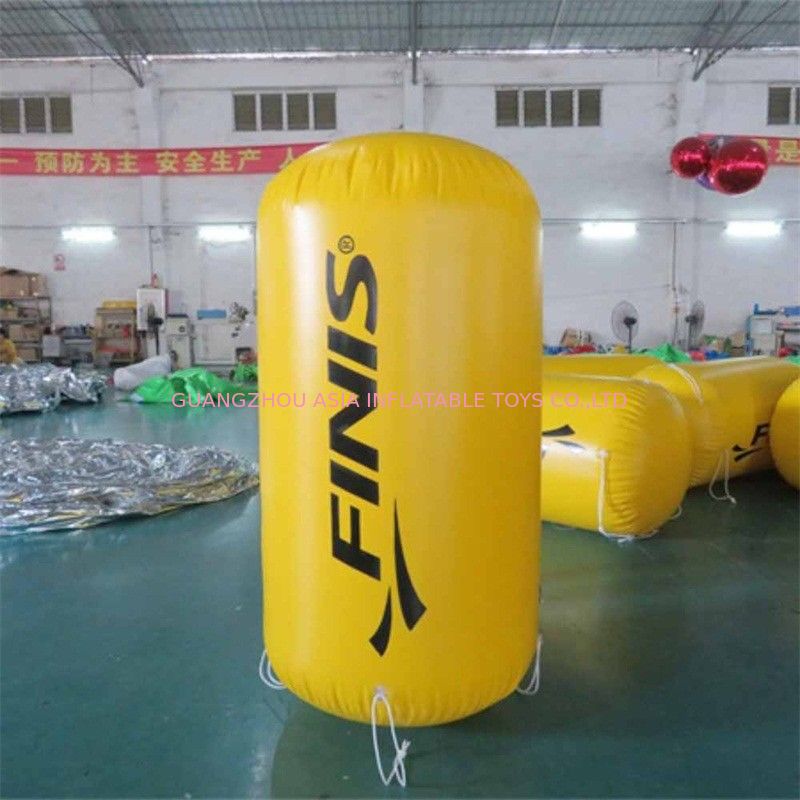 Plato 2mH Yellow Cylinder Blow Up Buoys / Inflatable Swimming Aid For Children