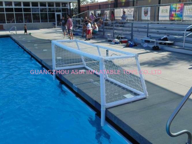Pure White PVC Inflatable Water Sports , Pool Floating Water Polo Goals