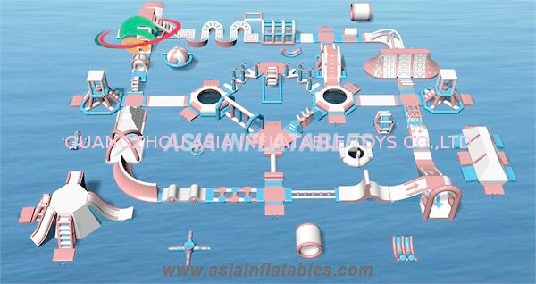Customized Floating Inflatable Aqua Park Inflatable Aquatics Park For Sea