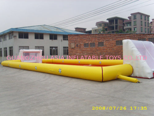 Adult Large Inflatable Soccer Field / Fun Football Field Artificial Grass