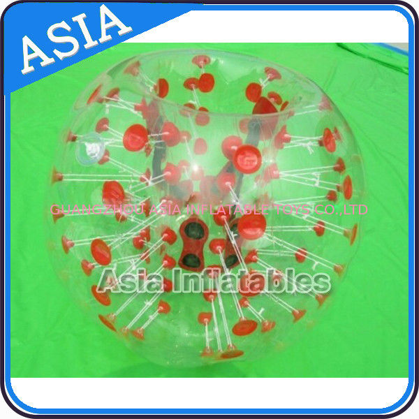 Custom Made Red Dots Inflatable Human Soccer Bubble Ball for Football